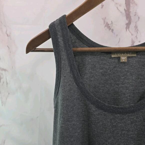 Anthropologie Top Womens Small Tank Gray Racerback Lilla P Sleeveless Cotton - Picture 3 of 10